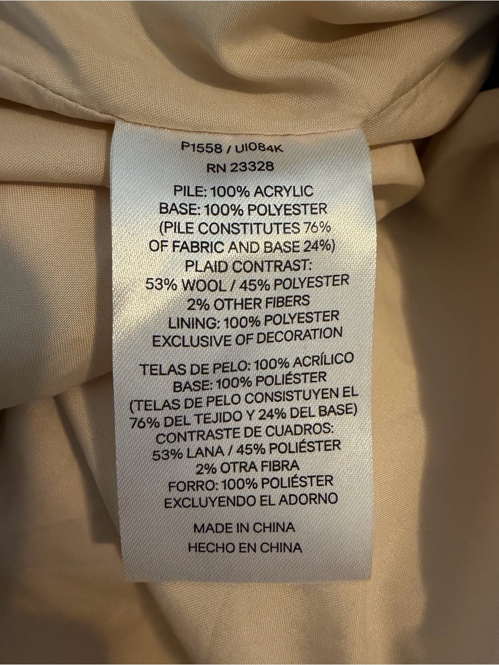 Pendleton Ivory Sherpa Blue Plaid Flannel Zip Front Jacket - Picture 13 of 16